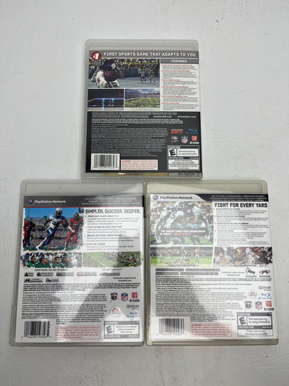 Lot of 3 Games Sony PlayStation 3 PS3 Madden NFL 09,10,11