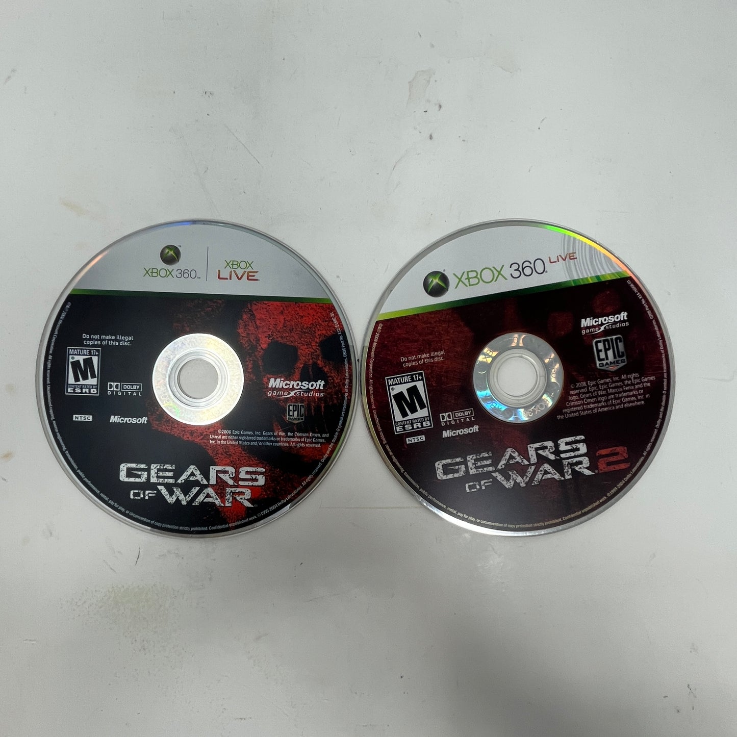 Lot of 2 Games Microsoft Xbox 360 Gears of War 1 & 2