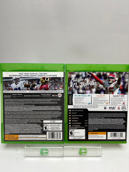 Lot of 2 Games Microsoft Xbox One Madden NFL 17,Madden NFL 20