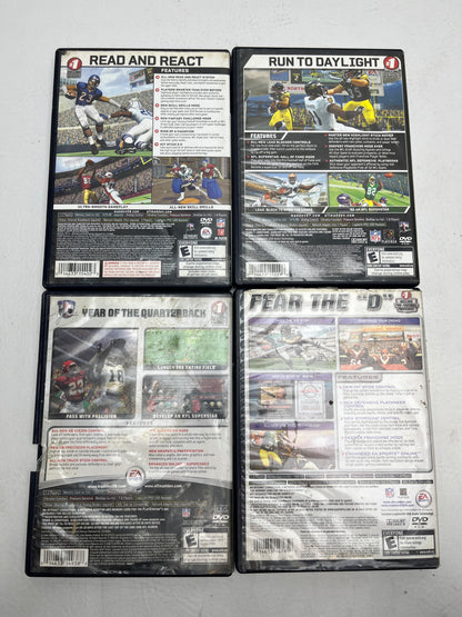 Lot of 4 Games Sony PlayStation 2 PS2 Madden NFL 2005,Madden NFL 06,07,08