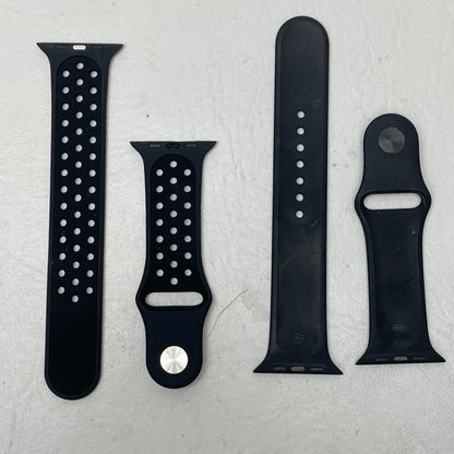 Lot of 2 Apple Watch Bands Nike & Solid Black 46mm M/L