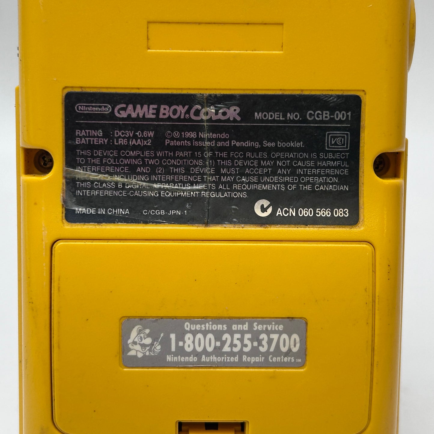 Nintendo Game Boy Color Handheld Game Console CGB-001 Yellow
