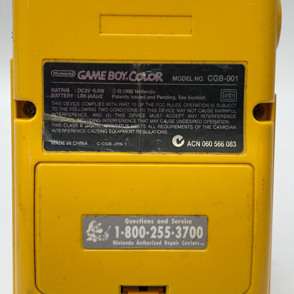 Nintendo Game Boy Color Handheld Game Console CGB-001 Yellow
