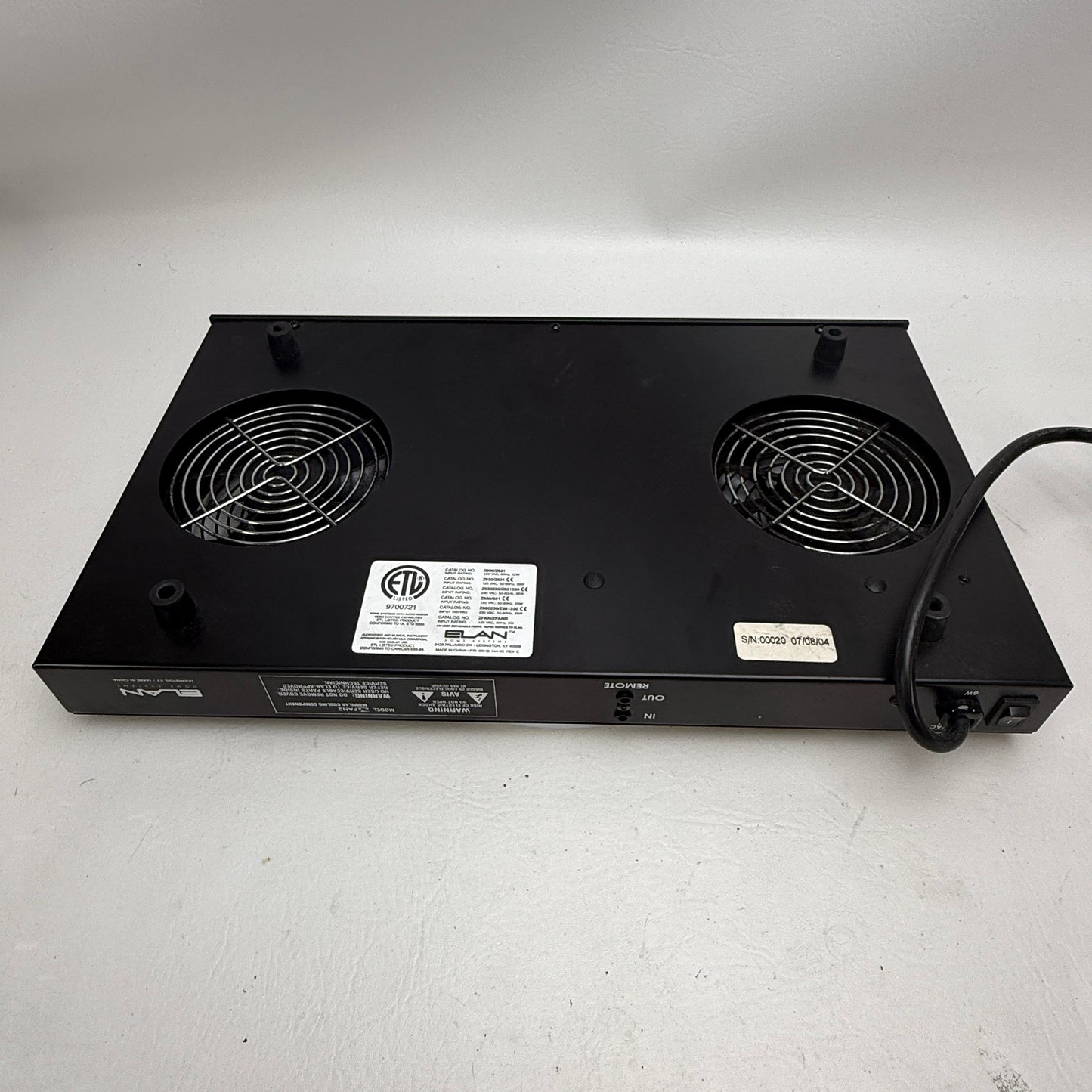 ELAN Z.FAN2 Z-Series Dual-Fan Rack Cooling Module