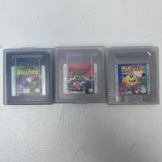 Lot of 3 Nintendo Game Boy Ballistic, Fatest Lap & Pac-Man Games
