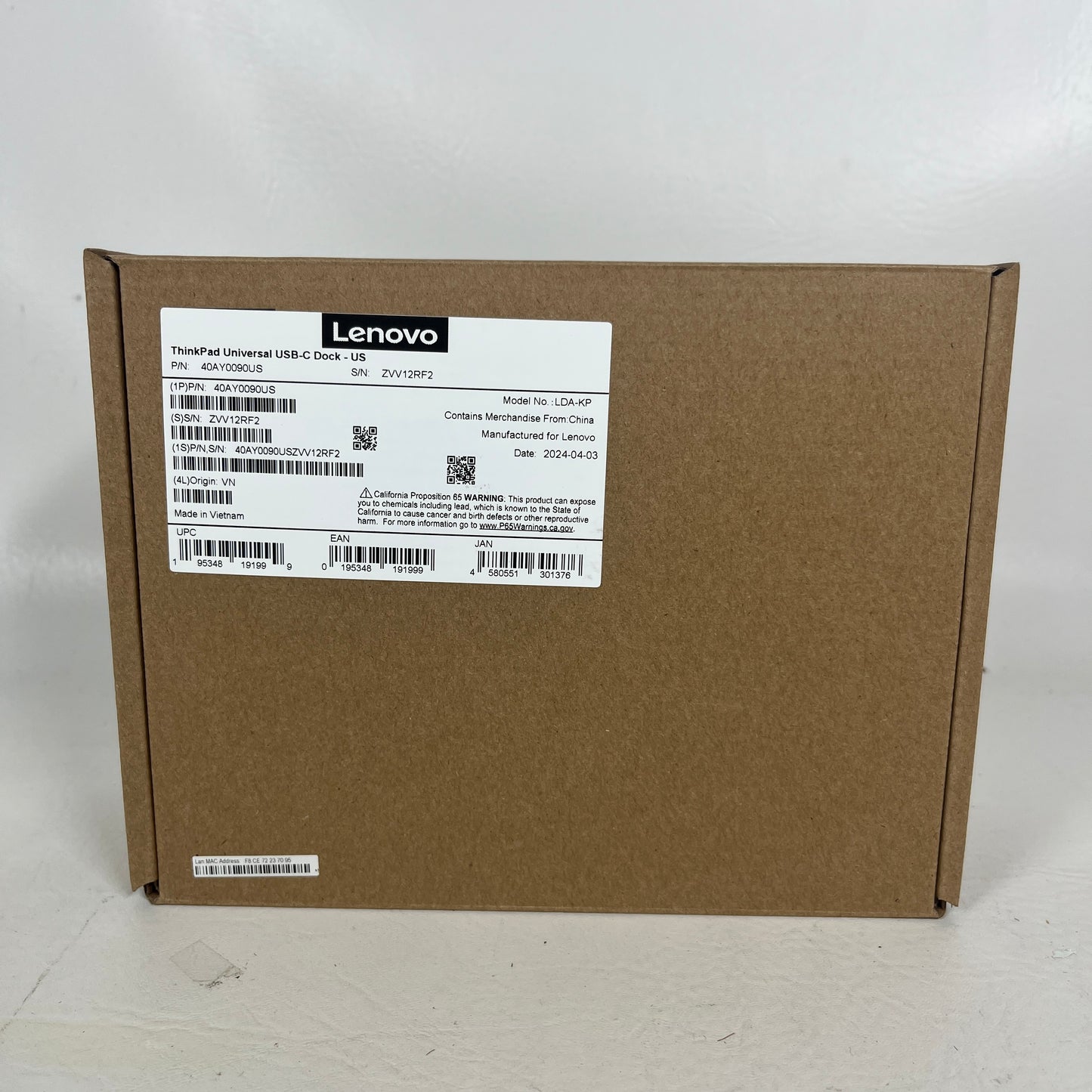 New Lenovo Thinkpad  Universal USB-C Dock 40AY009OUS