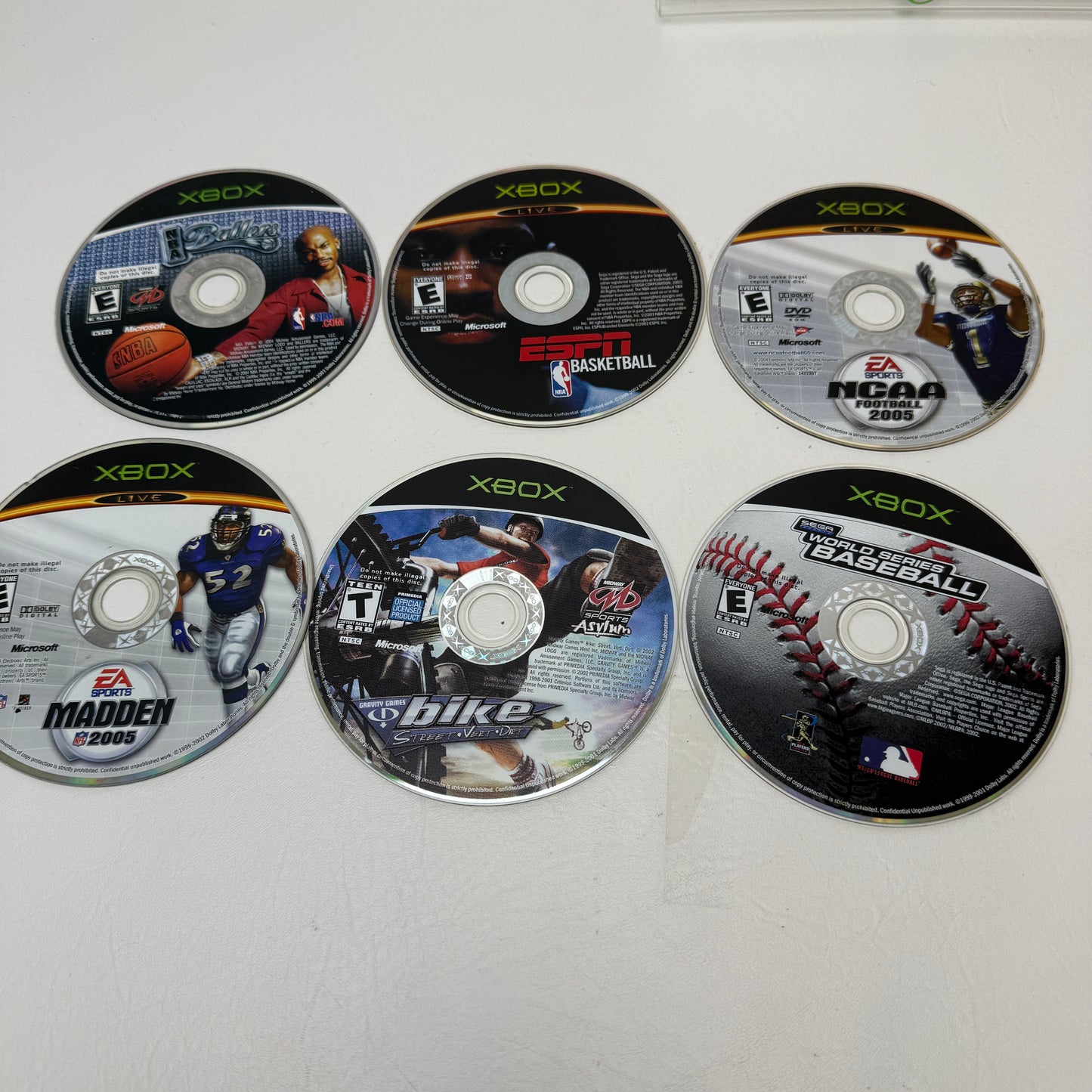 Lot of 6 Game Microsoft Xbox 