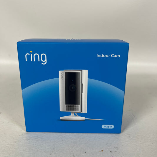 New Ring Indoor Cam (2nd Gen) B0B6GLQJMV White 1080p HD Plug-In Security Camera