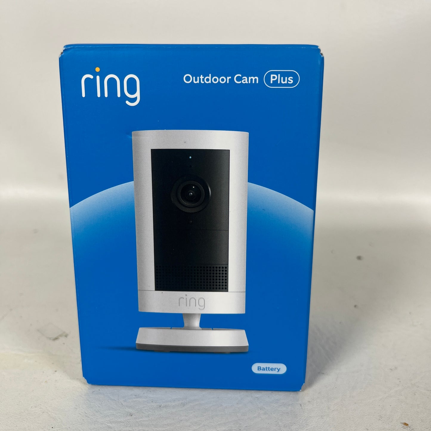 New Ring Outdoor Cam Plus Battery 2K HD Security Camera  White