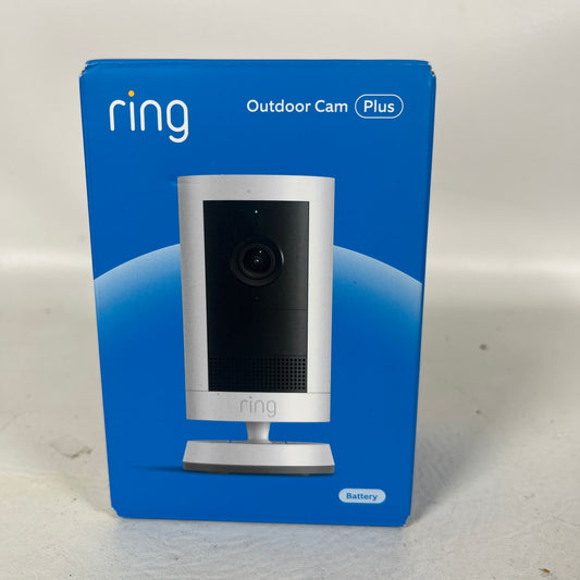 New Ring Outdoor Cam Plus Battery 2K HD Security Camera  White