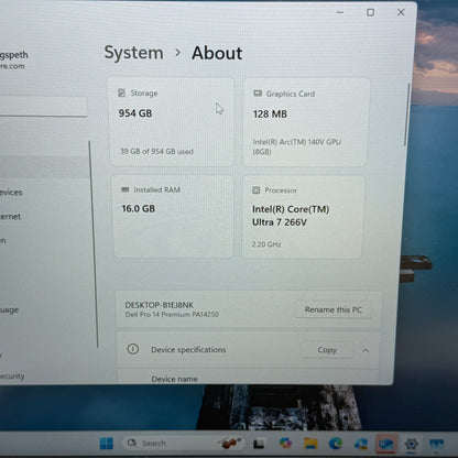 Dell 14 Premium PA14250 14" Core Ultra 7 266V 2.20GHz 8GB RAM 1TB SSD Intel Arc