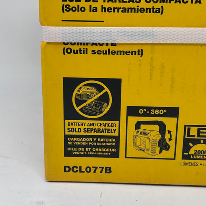 New Dewalt 12v - 20v Max Compact LED Task Light DCL077B