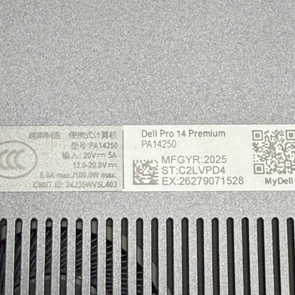 Dell 14 Premium PA14250 14" Core Ultra 7 266V 2.20GHz 8GB RAM 1TB SSD Intel Arc