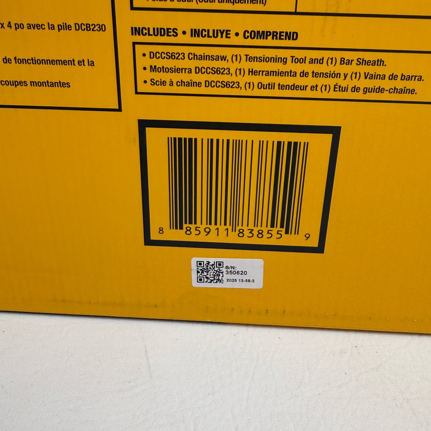 New DEWALT DCCS623B 20V MAX 8 in. Brushless Cordless Pruning Chainsaw