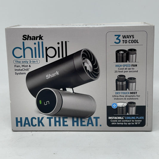 New Shark Chill Pill 3-in-1 Personal Cooling System Fan, InstaChill, Mist FA022