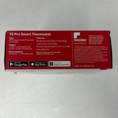 New Honeywell T6 Pro Wi-Fi Programmable Thermostat TH6220WF2006/U
