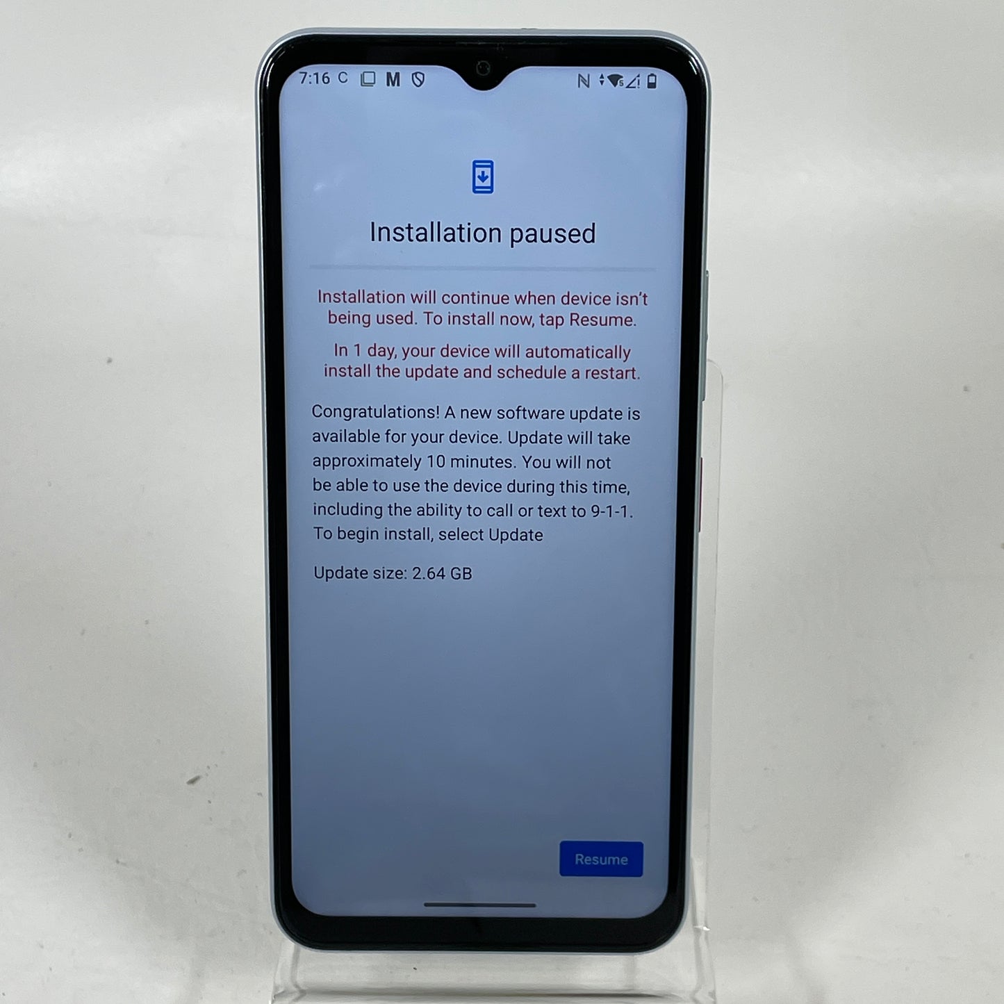 T-Mobile REVVL 8 128GB Light Blue 5G Smartphone 6.6" 50MP Android 120Hz