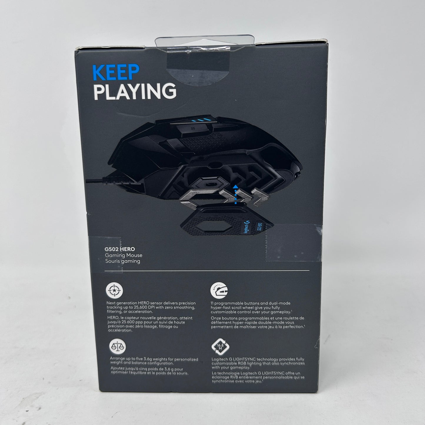 New Logitech G502 HERO Gaming Mouse /RGB Wired/11 Buttons Adjustable/PC