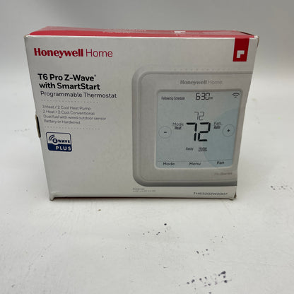 New Honeywell T6 Pro Z-Wave Plus with SmartStart Thermostat TH6320ZW2007