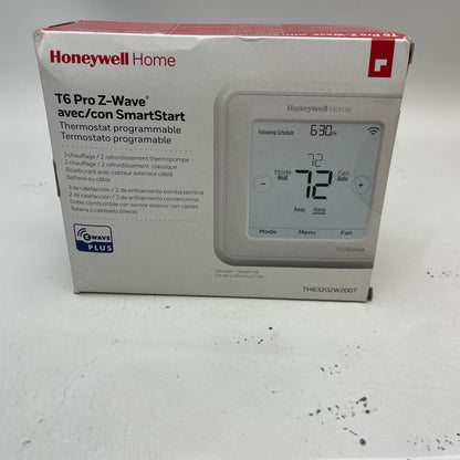 New Honeywell T6 Pro Z-Wave Plus with SmartStart Thermostat TH6320ZW2007