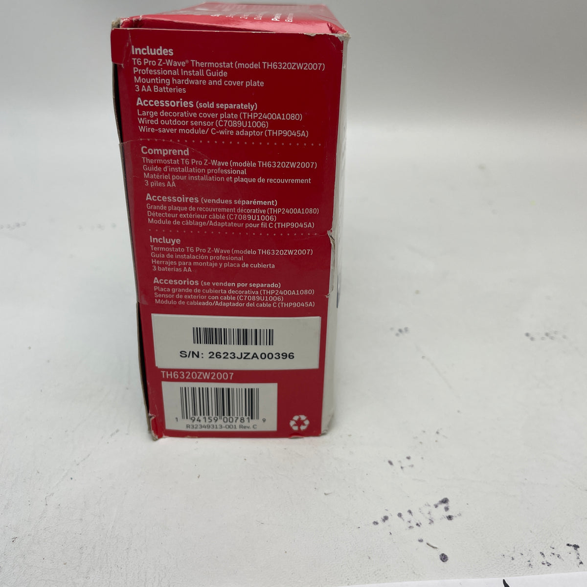 New Honeywell T6 Pro Z-Wave Plus with SmartStart Thermostat TH6320ZW2007