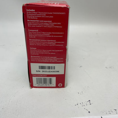 New Honeywell T6 Pro Z-Wave Plus with SmartStart Thermostat TH6320ZW2007