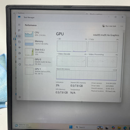 AsusTUF Dash F15 FX516PM 15.6" i7-11370H 3.3GHz 16GB RAM 512GB SSD GeForce RTX 