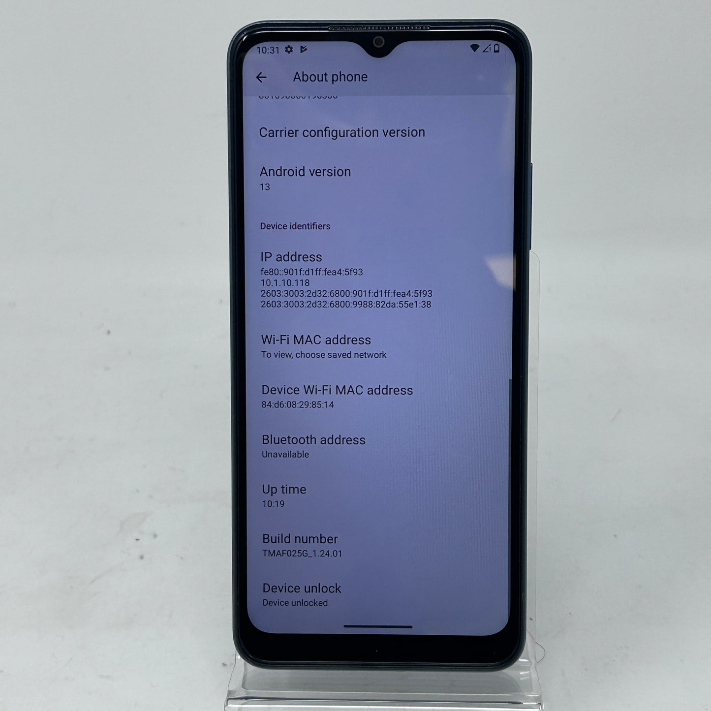 T-mobile Revvl 6 5G 64GB 4GB RAM   Android Smartphone Blue MAF025G