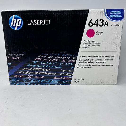 New Hp Laser Jet 643A Toner Cartridge Magenta Q5953A