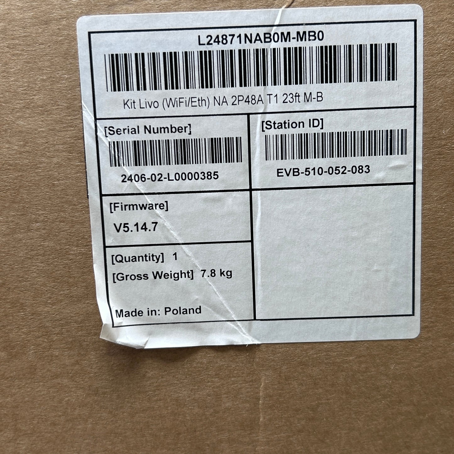 Mercedes Benz Home Wallbox EV Charger Station L24871NAB0M-MB0 48A 23ft WiFi NIB