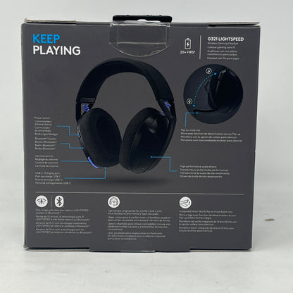 New Logitech G321 Lightspeed Wireless Gaming Headset Bluetooth Black