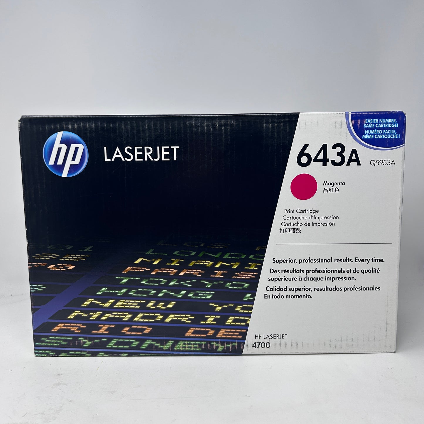 New HP LaserJet 643A Toner Cartridge Magenta Q5953A