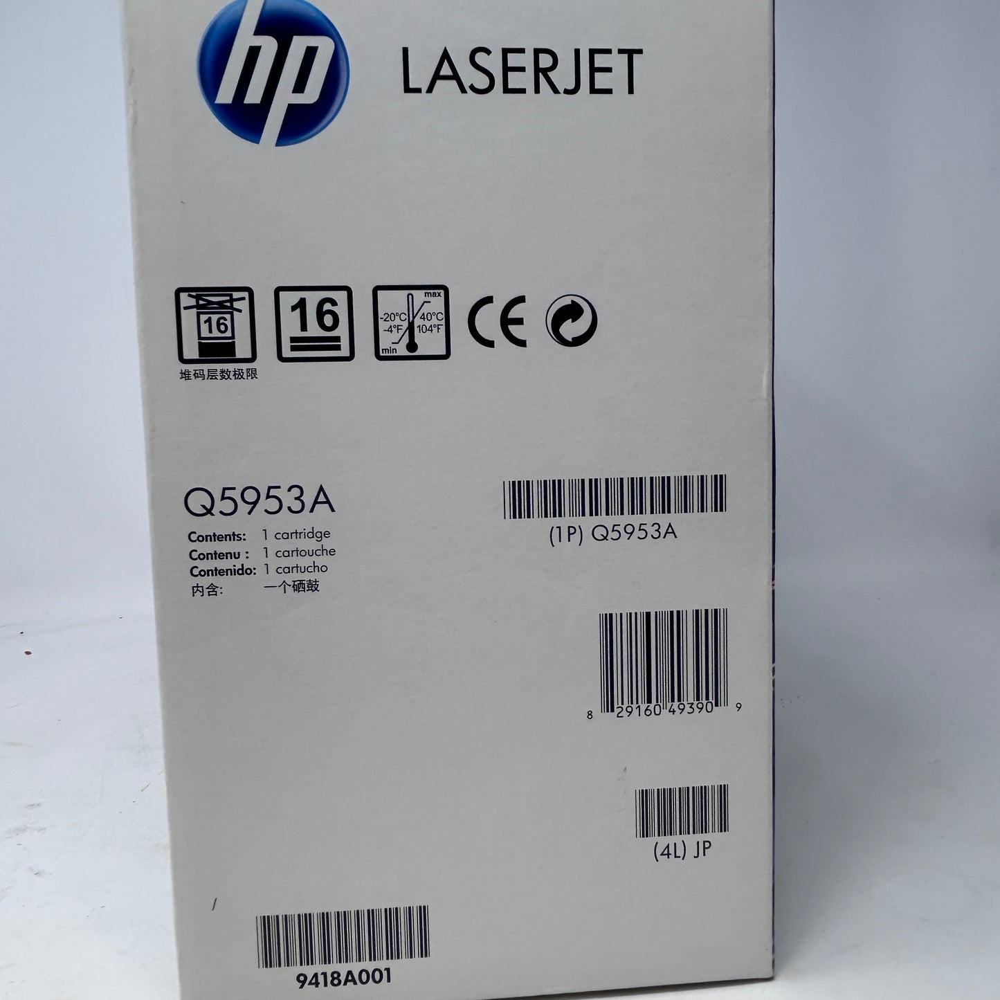 New HP LaserJet 643A Toner Cartridge Magenta Q5953A