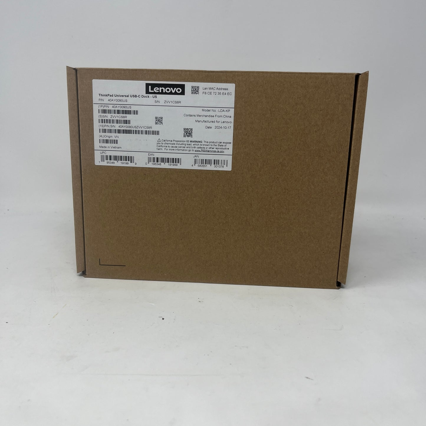 New Lenovo Thinkpad Universal USB-C Dock Docking Station 40AY0090US