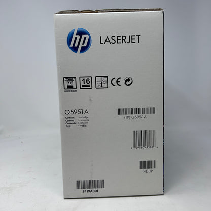 New HP LaserJet 643A Toner Cartridge Cyan Q5951A