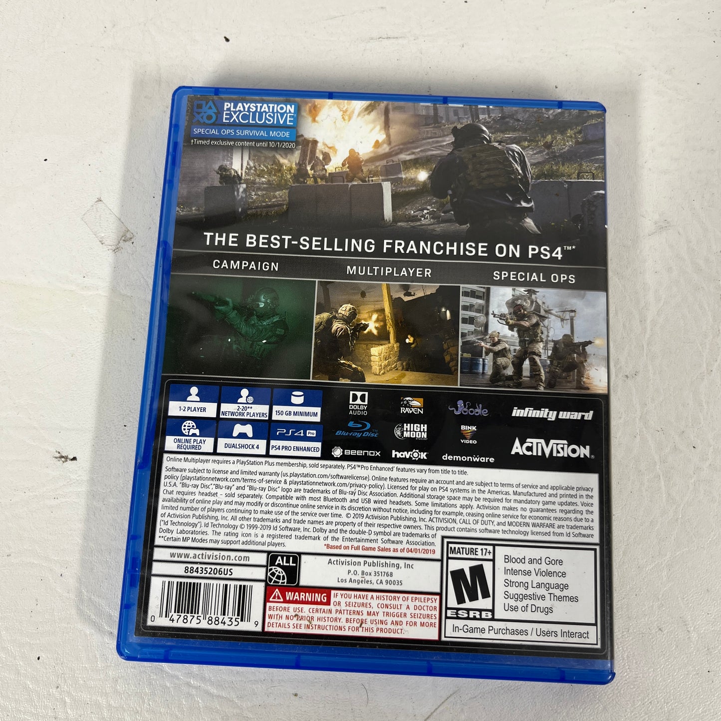 Call of Duty: Modern Warfare (Playstation 4, 2019)