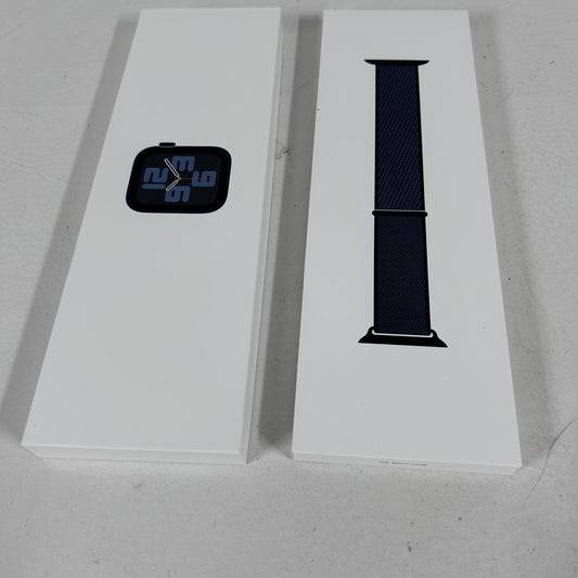 New GPS Only Apple Watch SE 2nd Gen 40MM Midnight Aluminum Ink Sport Loop MXEA3LL/A