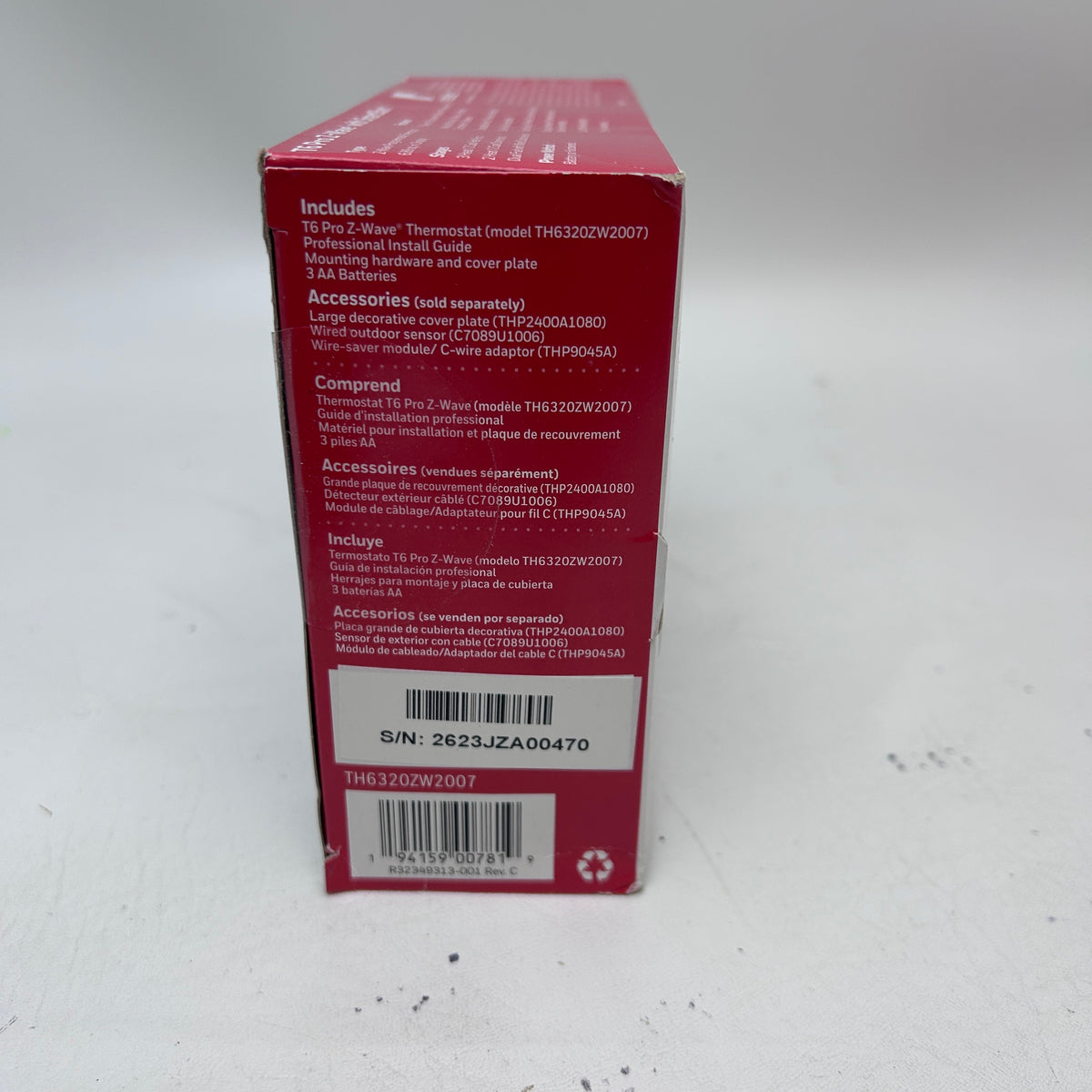 New Honeywell T6 Pro Z-Wave Plus w/ SmartStart Thermostat TH6320ZW2007