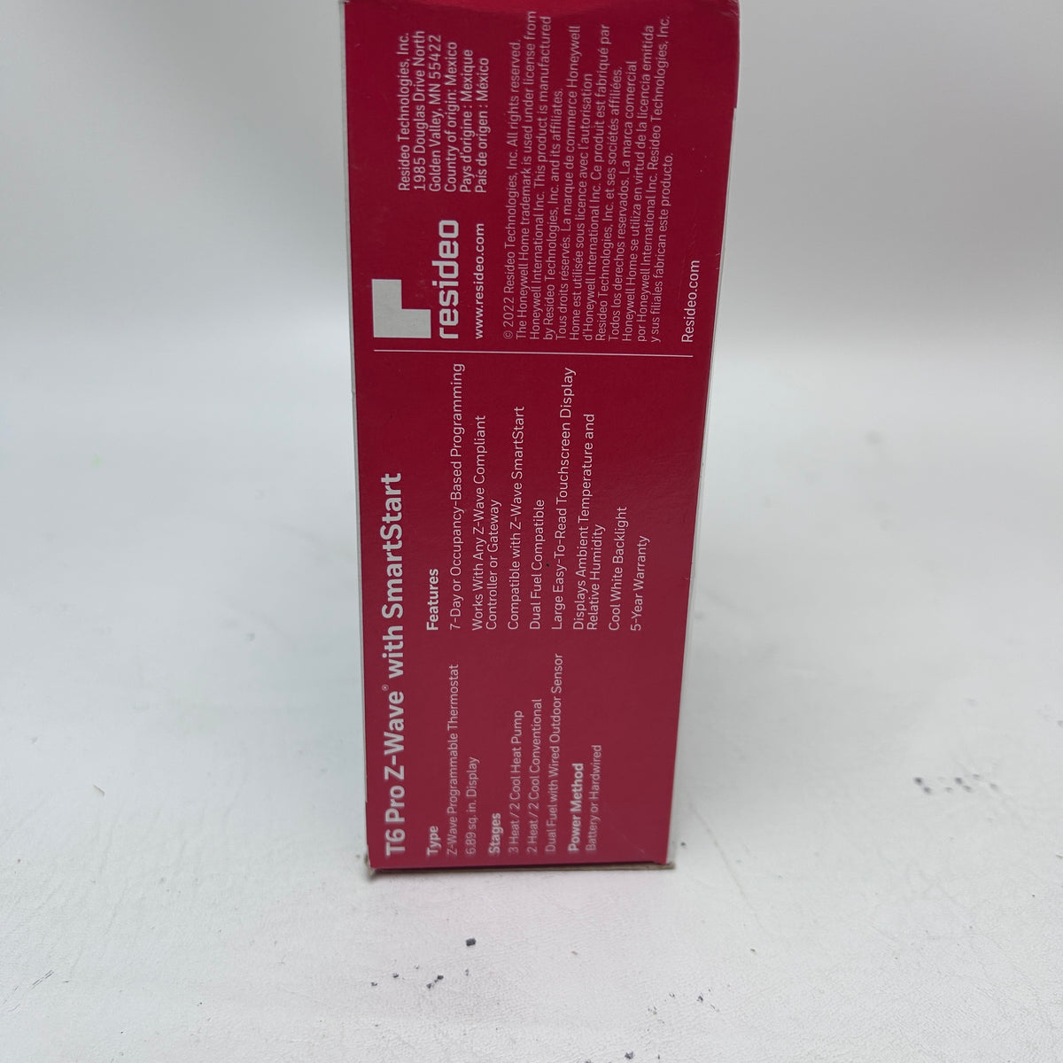 New Honeywell T6 Pro Z-Wave Plus w/ SmartStart Thermostat TH6320ZW2007