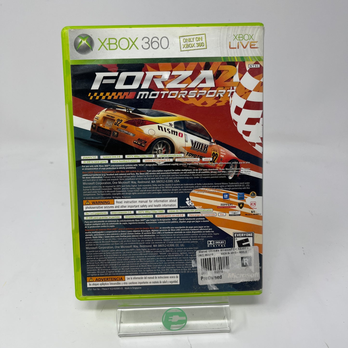 Lot of 2 Microsoft Xbox 360 Games Forza Horizon 2 Marvel: Ultimate Alliance