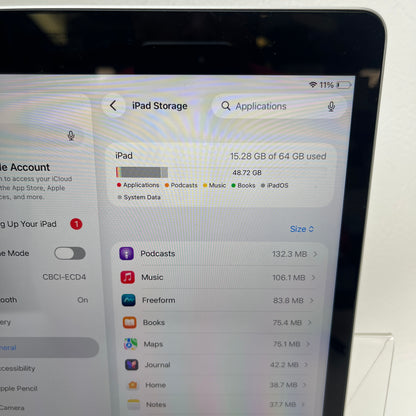 WiFi Only Apple iPad 9th Gen 64GB Silver MK2L3LL/A
