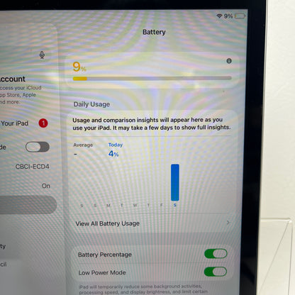 WiFi Only Apple iPad 9th Gen 64GB Silver MK2L3LL/A