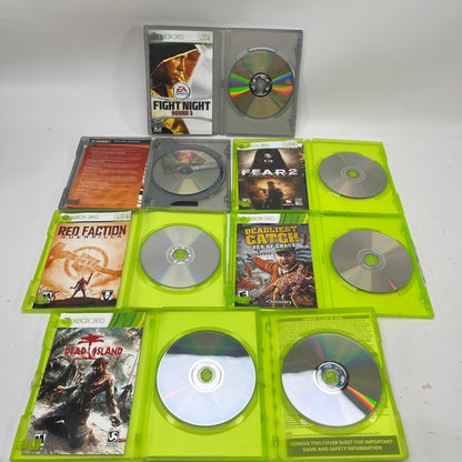 Lot of 7 Xbox 360 Games Dead Island Red Faction FEAR 2 Skate 3 Forza Fight Night