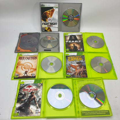 Lot of 7 Xbox 360 Games Dead Island Red Faction FEAR 2 Skate 3 Forza Fight Night
