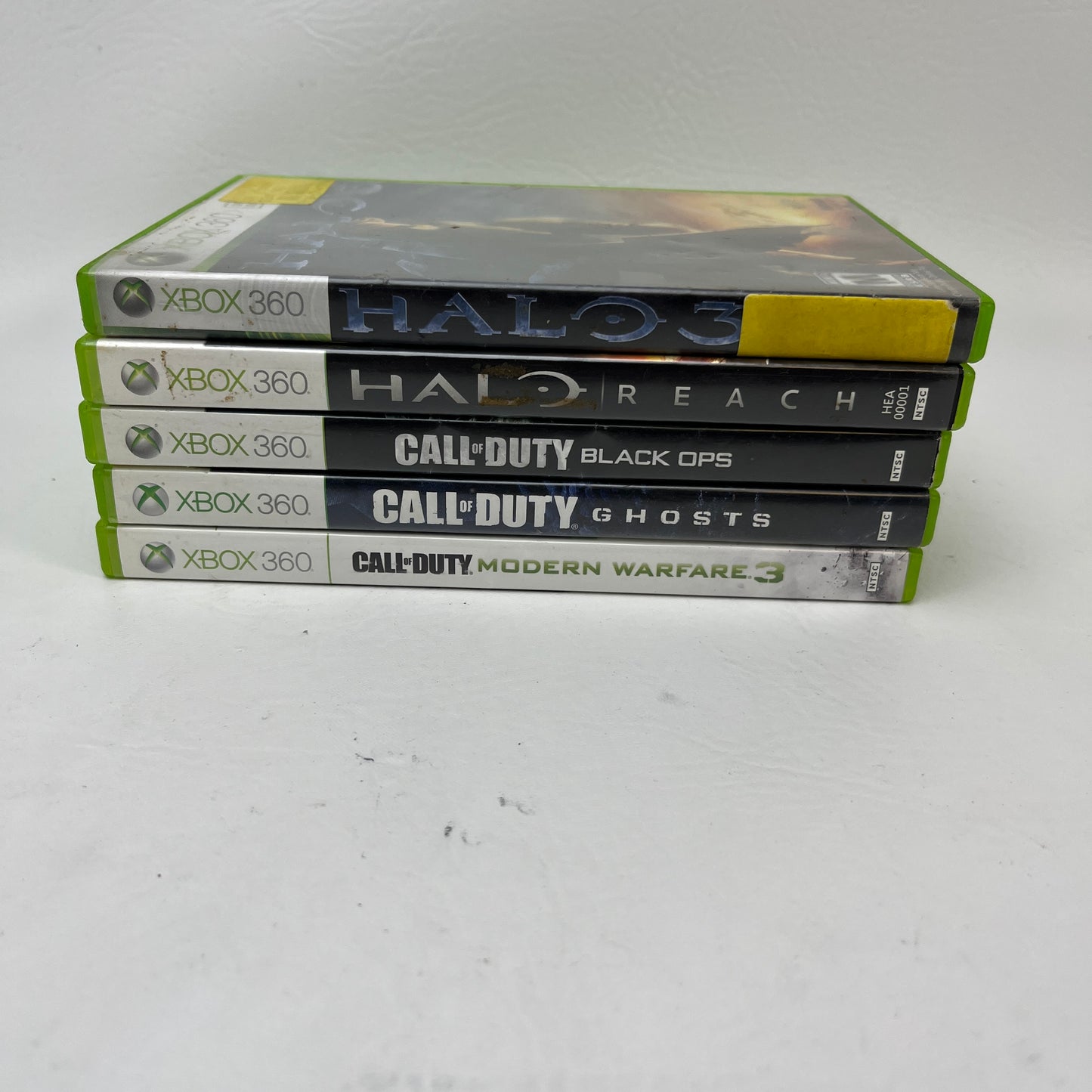 Lot of 5 Xbox 360 Games Halo Reach Halo 3 COD Black Ops Ghosts MW3 Bundle