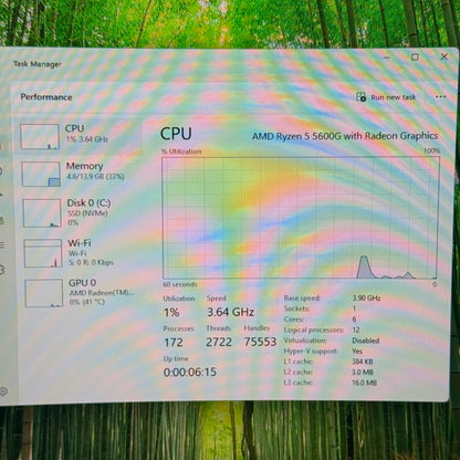 Periphio Custom PC Ryzen 5 5600G 3.90GHz 16GB RAM 1TB SSD AMD