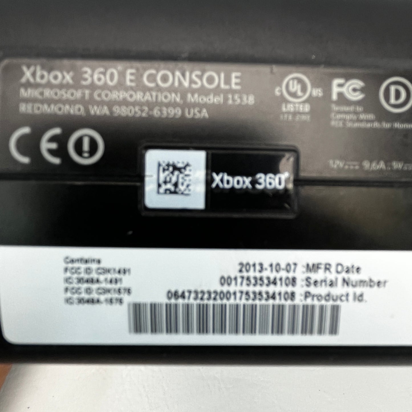 Microsoft Xbox 360 E 250GB Console Gaming System Only Glossy Black 1538