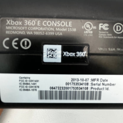Microsoft Xbox 360 E 250GB Console Gaming System Only Glossy Black 1538