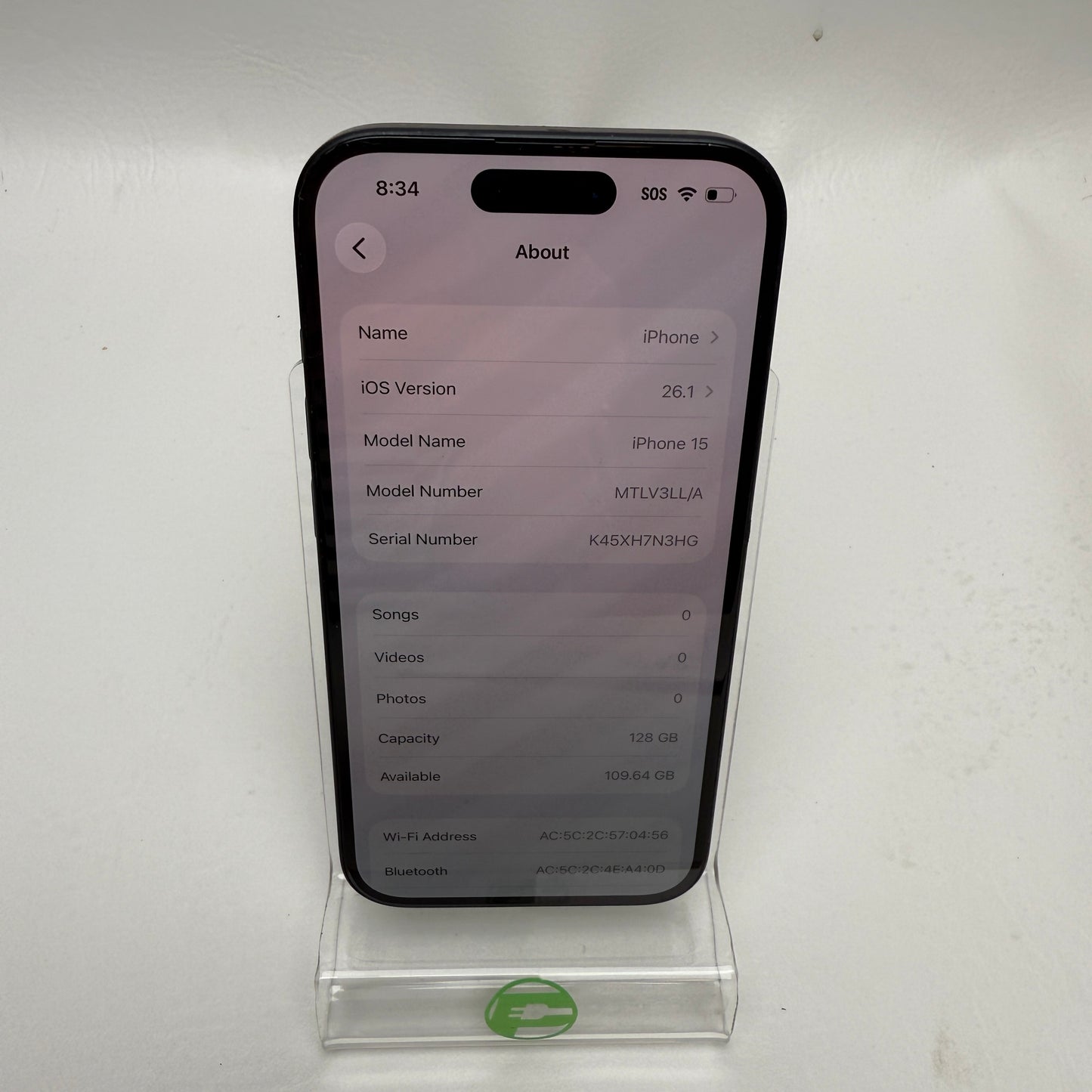 T-Mobile Apple iPhone 15 128GB Black MTLV3LL/A