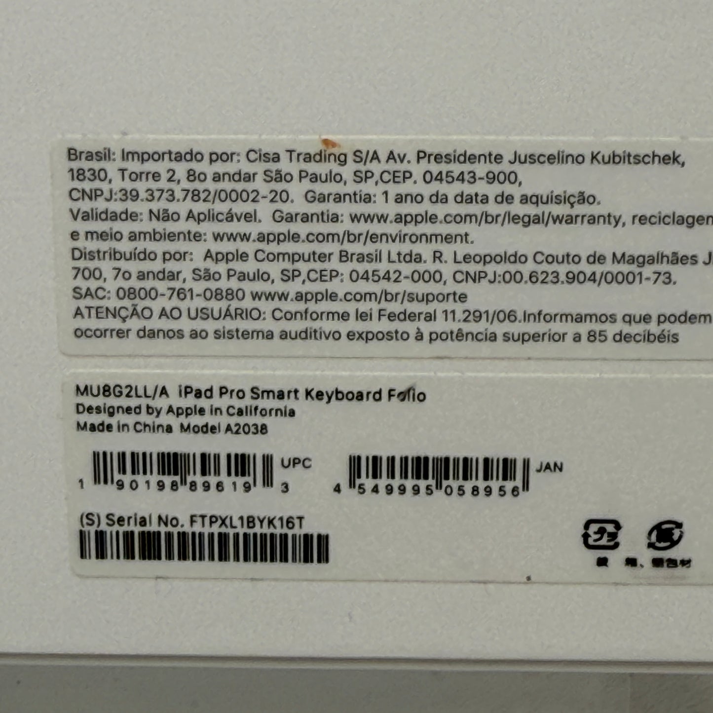 Apple Magic Keyboard for iPad Pro 11" Keyboard Folio Case Black MU8G2LL/A